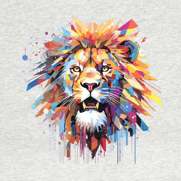 Lion Animal Freedom World Wildlife Wonder Abstract by Cubebox